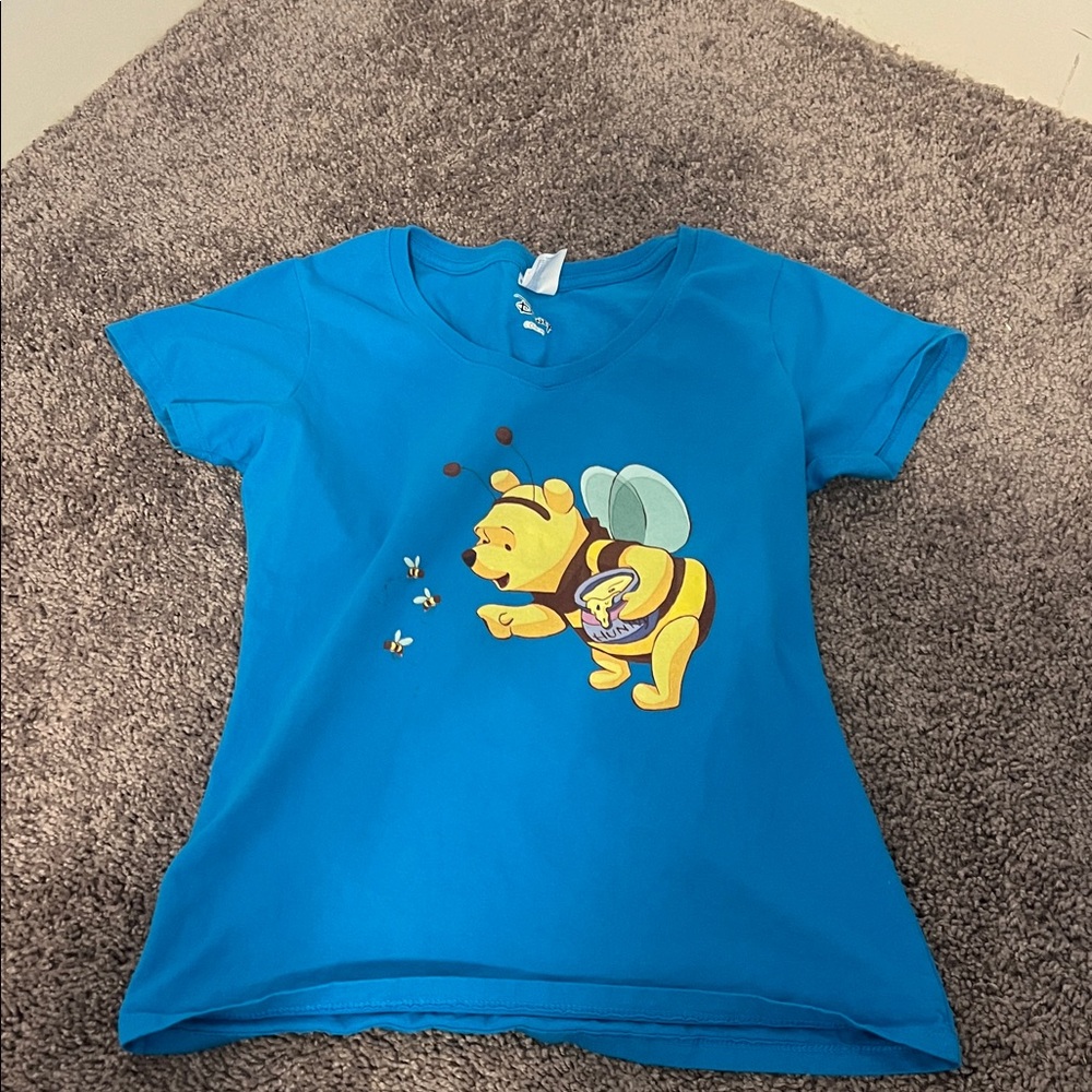 Disney Blue Tee with Winnie the Pooh Print